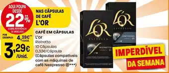 Intermarché CAFÉ EM CÁPSULAS L'or promoção