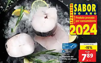 Lidl Ocean Sea Pescada do Chile em Posta Vendido ao kg promoção