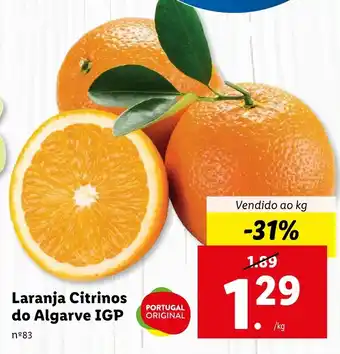Lidl Laranja Citrinos do Algarve IGP Vendido ao kg promoção