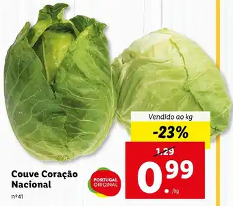 Lidl Couve Coração Nacional Vendido ao kg promoção