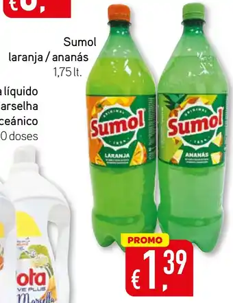 Bolama Sumol laranja/ananás 1.75LT promoção