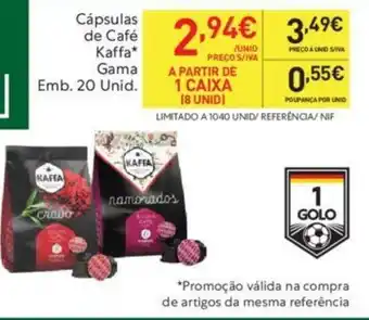 Recheio Cápsulas de Café Kaffa Gama Emb. 20 Unid. promoção