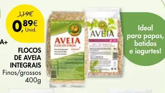 Pingo Doce FLOCOS DE AVEIA INTEGRAIS Finos/grossos 400g promoção