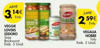 Pingo Doce VEGGIE LOVERS IZIDORO Soja Bockwurst Emb. 5 Unid. promoção