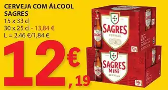 E.Leclerc CERVEJA COM ÁLCOOL SAGRES promoção