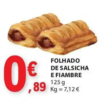 E.Leclerc FOLHADO DE SALSICHA E FIAMBRE 125g promoção