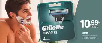 Coviran GILLETE Carregador de lâminas de barbear mach 3 4 u. promoção