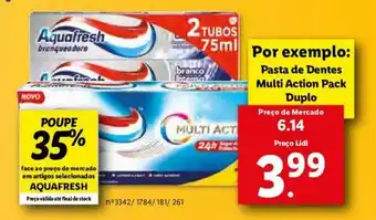 Lidl Aquafresh Pasta de Dentes Multi Action Pack promoção