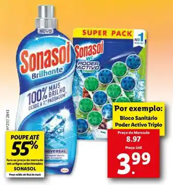 Lidl Sonasol Bloco Sanitário Poder Activo promoção