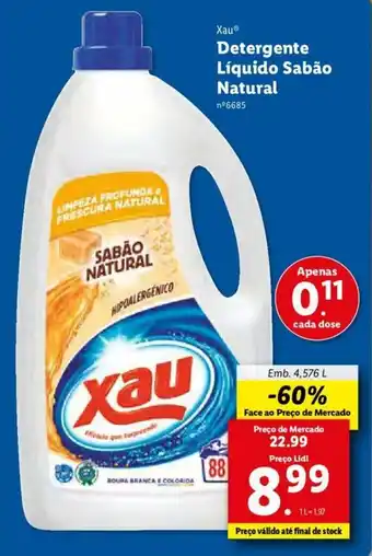Lidl Xau Detergente Líquido Sabão Natural promoção