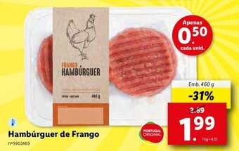 Lidl Hambúrguer de Frango 460g promoção