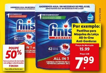 Lidl Finish Pastilhas para Máquina da Loiça All-in-One promoção