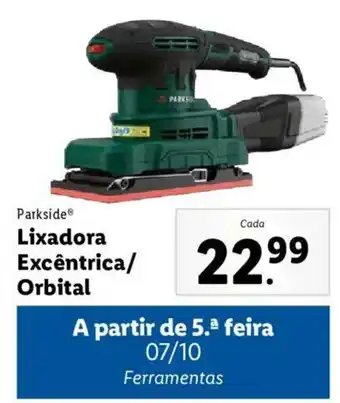 Lidl Parkside Lixadora Excêntrica/Orbital promoção