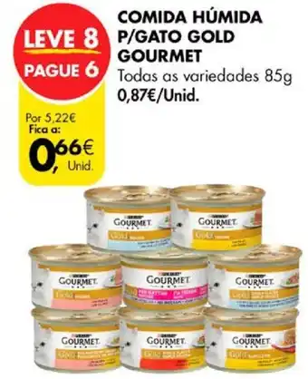 Pingo Doce COMIDA HÚMIDA P/GATO GOLD GOURMET 85g promoção