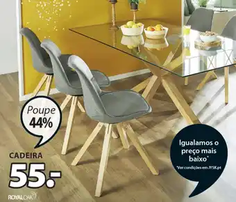 JYSK Royal Oak Drejhus Cadeira de Jantar promoção