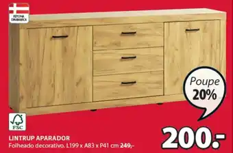 JYSK Lintrup Aparador L199xA83xP41cm promoção