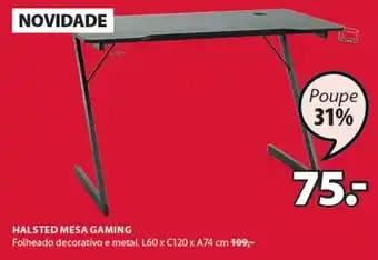 JYSK Halsted Mesa Gaming L60xc120xA74cm promoção