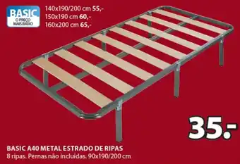 JYSK Basic A40 Metal Estrado de Ripas promoção