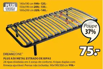 JYSK Dreamzone Plus A50 Metal Estrado de Ripas promoção