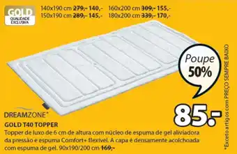 JYSK Dreamzone Gold T40 Topper promoção