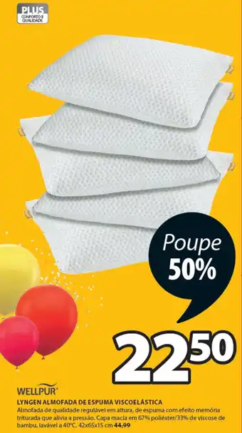 JYSK Wellpur Lyngen Almofada de Espuma Viscoelástica promoção