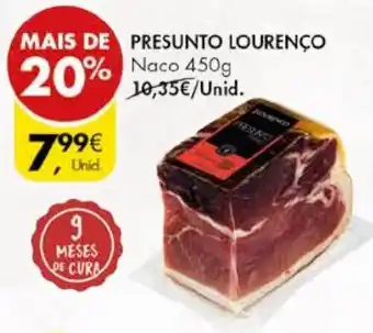 Pingo Doce PRESUNTO LOURENÇO naco 450g promoção