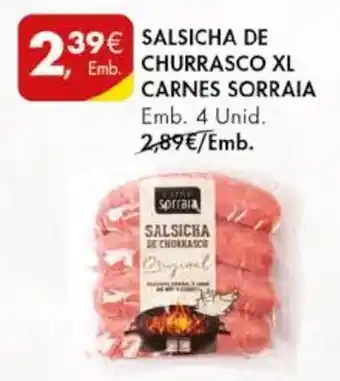 Pingo Doce SALSICHA DE CHURRASCO XL CARNES SORRAIA Emb. 4 Unid. promoção