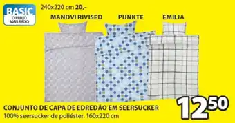 Basic Conjunto de Capa de Edredão em Seersucker