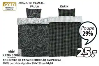 Kronborg Conjunto de Capa Edredão em Percal