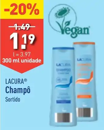 ALDI LACURA Champô Sortido 300ml promoção