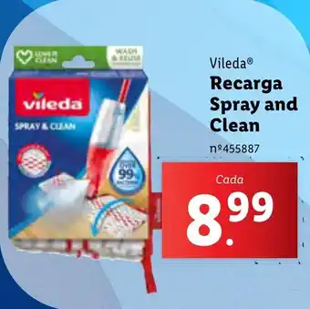 Lidl Vileda Recarga Spray and Clean promoção