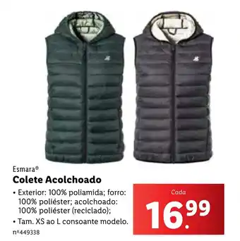 Lidl Esmara Colete Acolchoado promoção