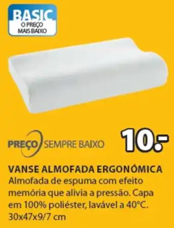 JYSK Preço Sempre Vanse Almofada Ergonómica promoção