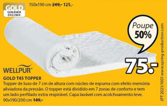 JYSK Wellpur Gold T45 Topper promoção