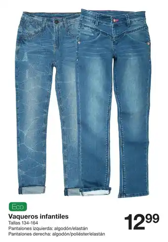 Zeeman Eco Vaqueros Infantiles 134-164 promoção