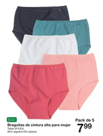 Eco Braguitas de Cintura Alta para Mujer M-XXXL