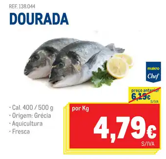 Makro Dourada 400/500g promoção