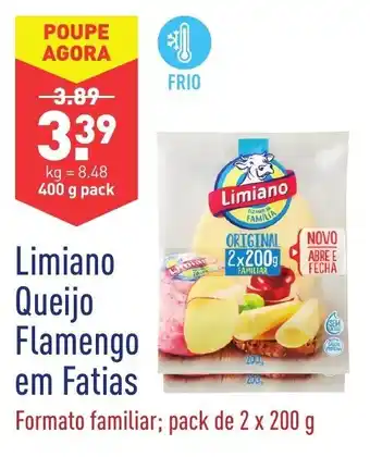 ALDI Limiano Queijo Flamengo em Fatias 2x200g promoção