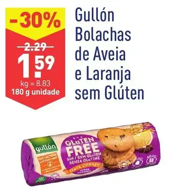 ALDI Gullón Bolacha de Aveia e Laranja sem Glúten 180g promoção