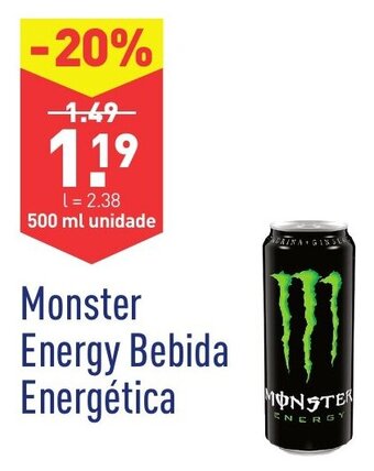 ALDI Monster Energy Bebida Energética 500ml promoção