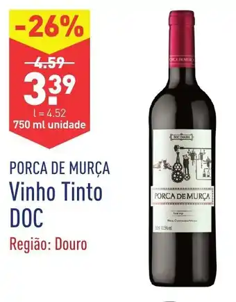 ALDI Porca de Murça Vinho Tinto DOC 750ml promoção