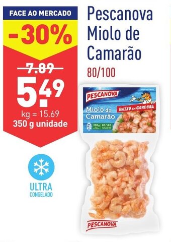 ALDI Pescanova Miolo de Camarão 350g promoção
