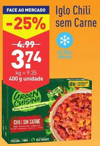 ALDI Iglo Chili sem Carne 400g promoção