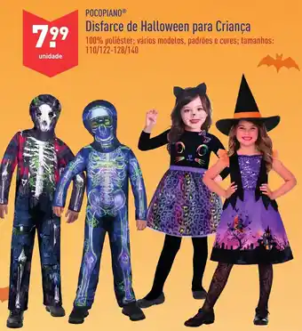 Pocopiano Disfarce de Halloween para Criança 110/122-128/140