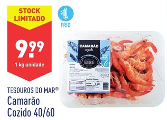 ALDI Tesouros Do Mar Camarão Cozido 40/60 1kg promoção