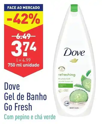 ALDI Dove Gel Banho Go Fresh 750ml promoção