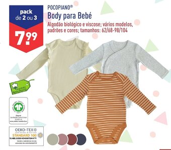ALDI Pocopiano Body para Bebé 62/68-98/104 promoção