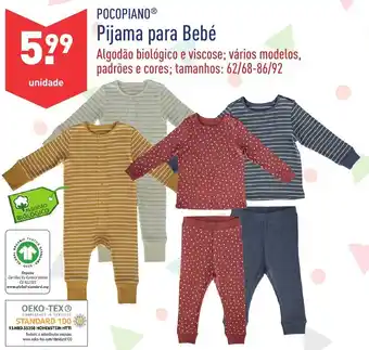Pocopiano Pijama para Bebé 62/68-86/92