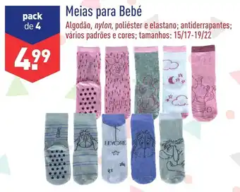 ALDI Meias para Bebé 15/17-19/22 promoção