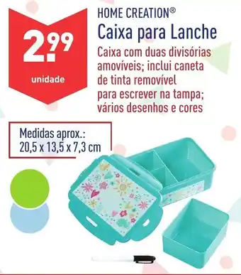 ALDI Home Creation Caixa para Lanche promoção